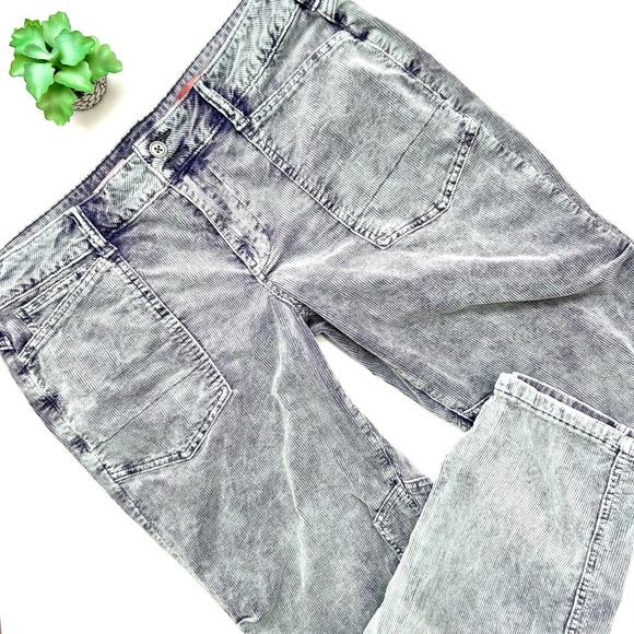 Anthropologie The Wanderer Corduroy Cargo Barrel Leg Pants in Green Gray 31 - Picture 2 of 13